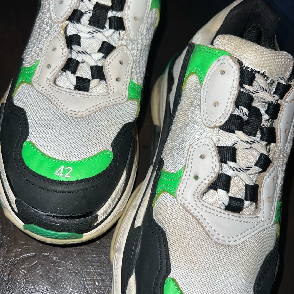 Balenciaga Triple S Sneaker White/Green Fluo/Black💚
